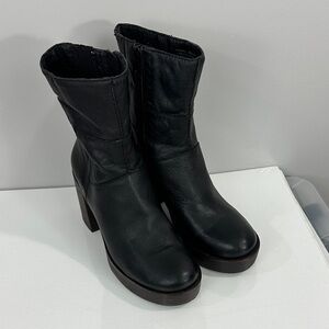 Lucky Brand Black Heeled Boots